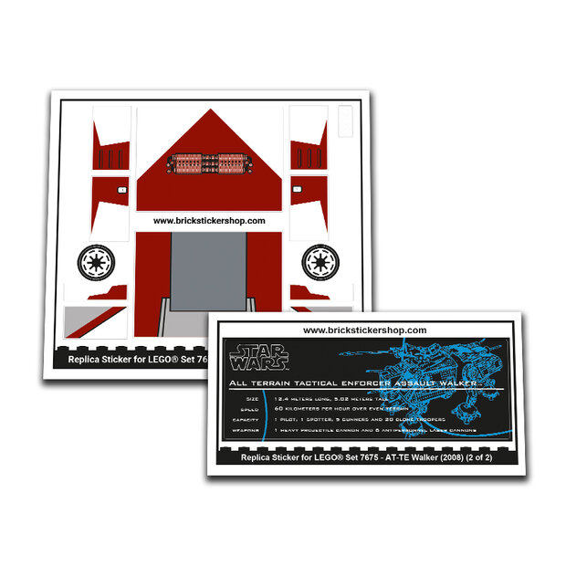 Replica Sticker voor Set 7675 - AT-TE Walker