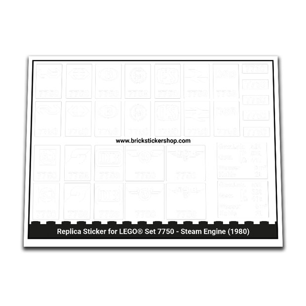 Replacement Sticker for Set 7750 - Steam Engine