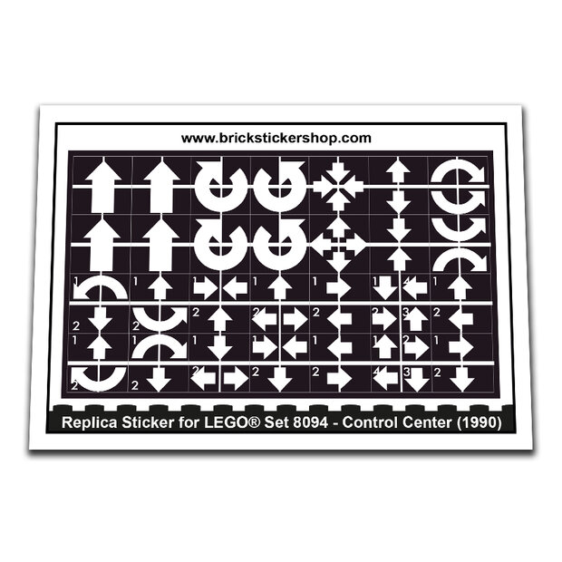 Ersatzaufkleber f&uuml;r Set 8094 - Control Center