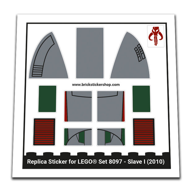 Replacement Sticker for Set 8097 - Slave I (3rd Edition)