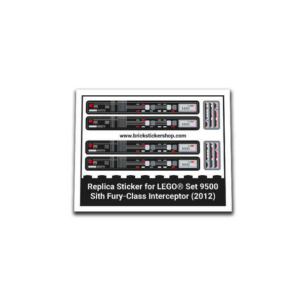Replica Sticker voor Set 9500 - Sith Fury-Class Interceptor