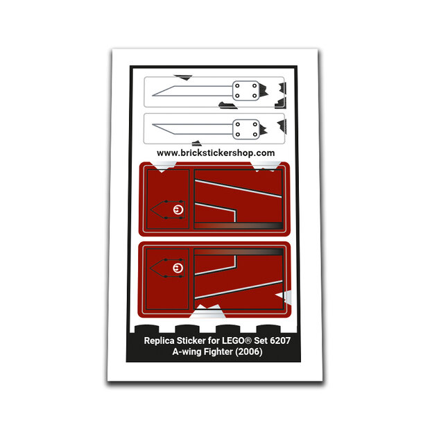 Replica Sticker voor Set 6207 - A-Wing Fighter