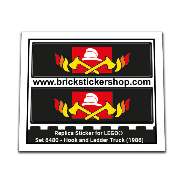 Replacement Sticker for Set 6480 - Hook and Ladder Truck
