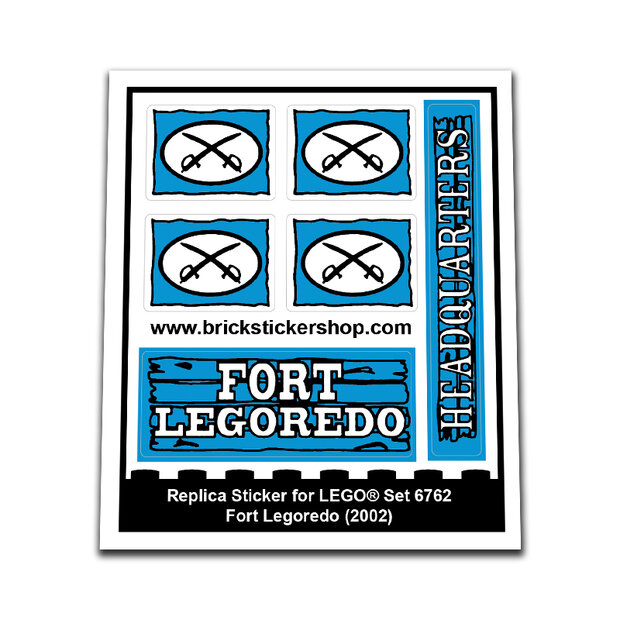 Replica Sticker voor Set 6762 - Fort L-Redo