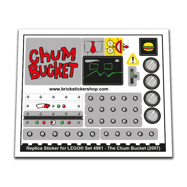 Replacement Sticker for Set 4981 - The Chum Bucket