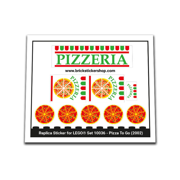 Replica Sticker voor Set 10036 - Pizza to Go