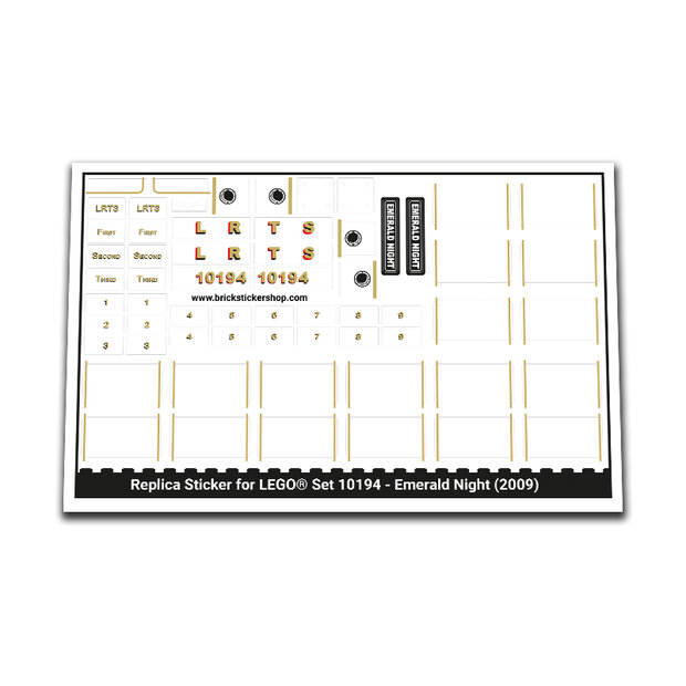 Replica Sticker voor Set 10194 - Emerald Night