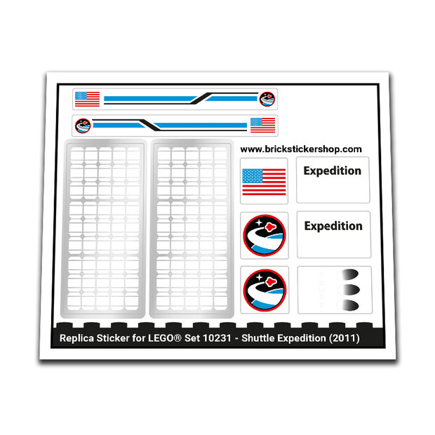 Replacement Sticker for Set 10231 - Shuttle Expedition