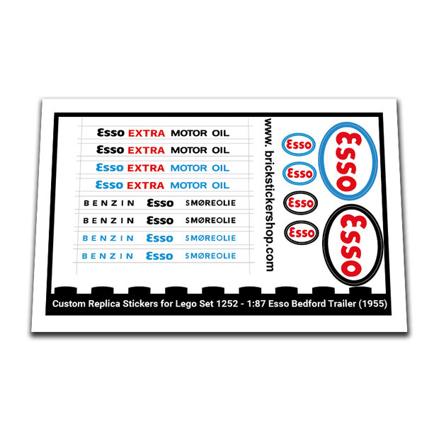 Replacement Sticker for Set 1252 - 1:87 Esso Bedford Trailer