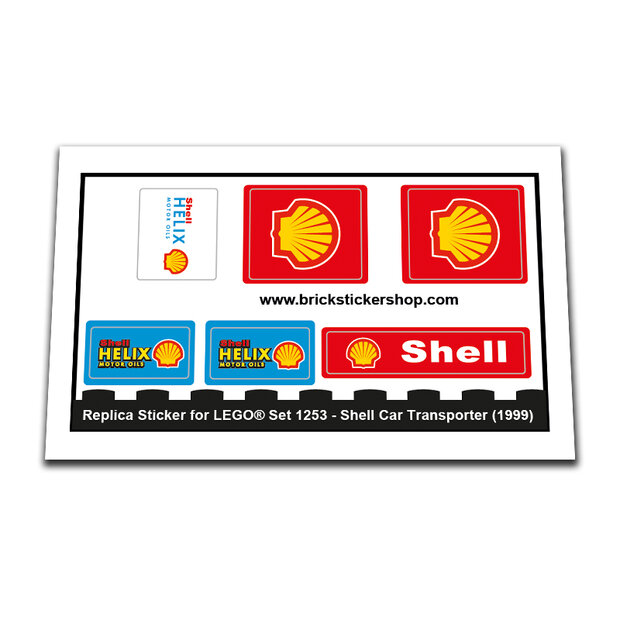 Replica Sticker voor Set 1253 - Shell Car Transporter