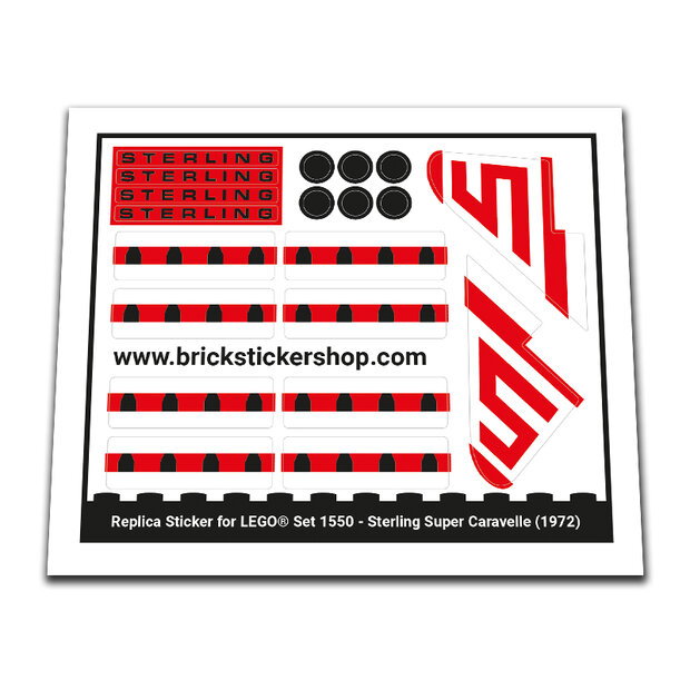 Replica Sticker voor Set 1550 - Sterling Super Caravelle
