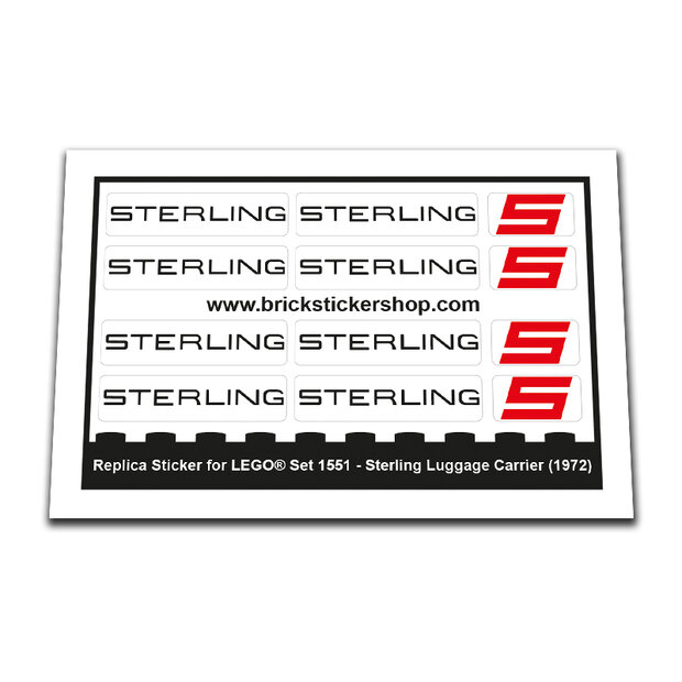 Replica Sticker voor Set 1551 - Sterling Luggage Carrie