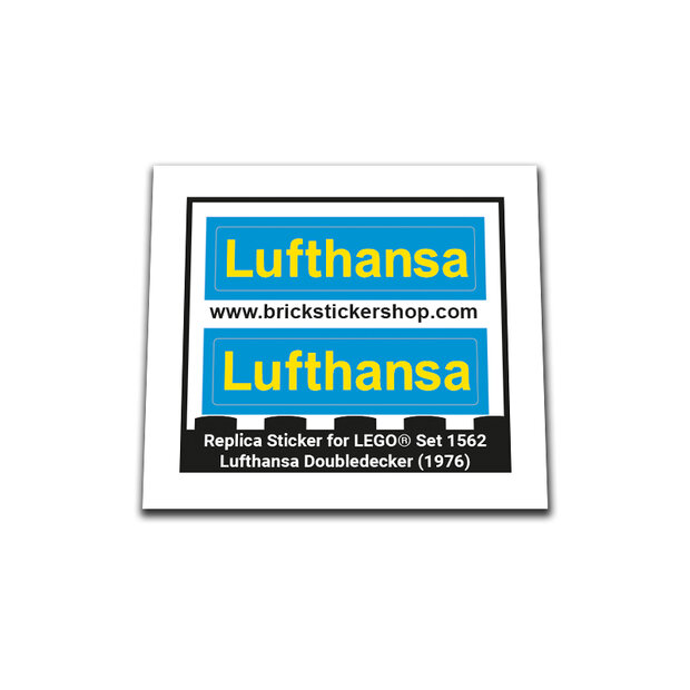 Replica Sticker voor Set 1562 - Lufthansa Doubledecker