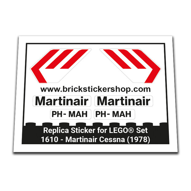 Replica Sticker voor Set 1610 - Martinair Cessna