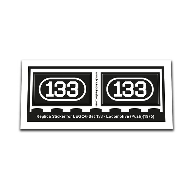 Replacement Sticker for Set 133 - Locomotive (push)
