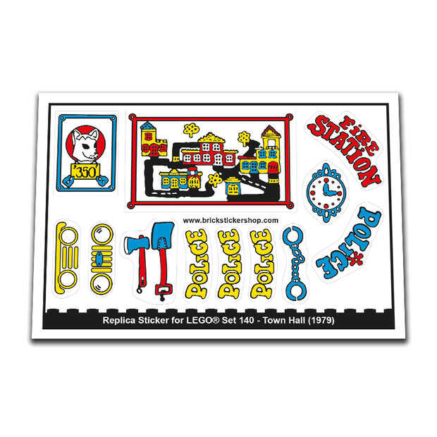 Replacement Sticker for Set 140 - Town Hall
