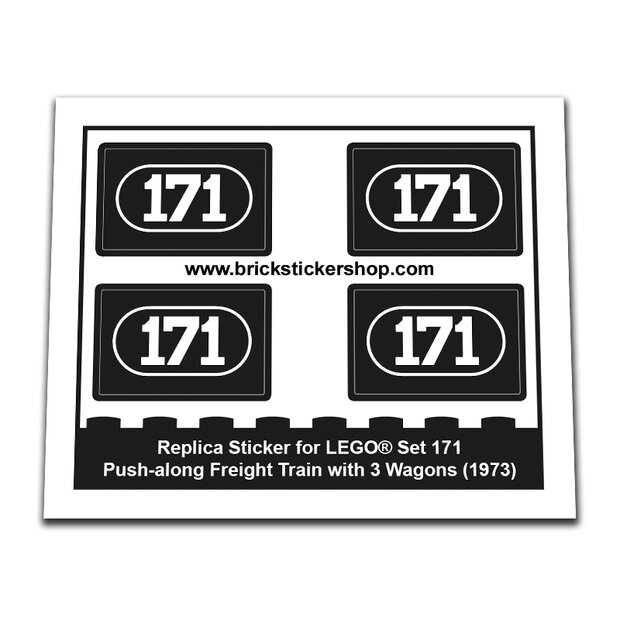 Replacement Sticker for Set 171 - Push-along Freight Train with 3 Wagons