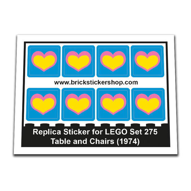 Replacement Sticker for Set 275 - Table and Chairs