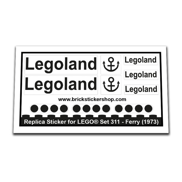 Replacement Sticker for Set 311 - Ferry
