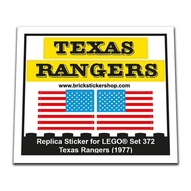 Replacement Sticker for Set 372 - Texas Rangers