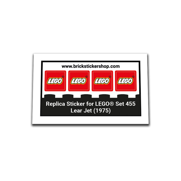 Replica Sticker voor Set 455 - Lear Jet