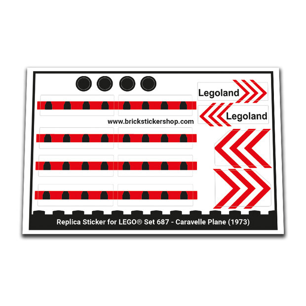 Replica Sticker voor Set 687 - Caravelle Plane