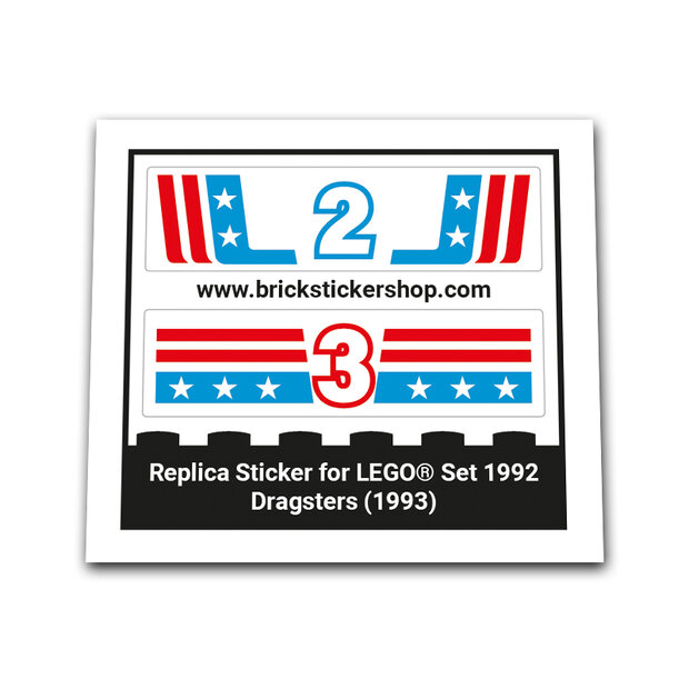 Replacement Sticker for Set 1992 - Dragsters
