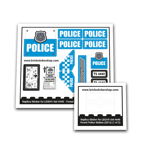 Replica Sticker voor Set 4440 - Forest Police Station