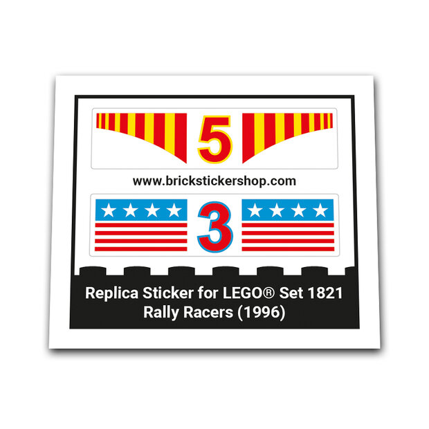 Replacement Sticker for Set 1821 - Rally Racers
