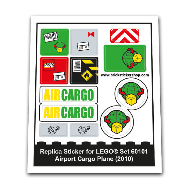 Replica Sticker voor Set 60101 - Airport Cargo Plane