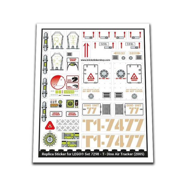 Replacement Sticker for Set 7298 - Dino Air Tracker