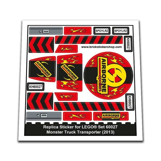 Replacement Sticker for Set 60027 - Monster Truck Transporter
