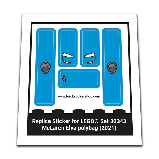 Replica Sticker voor Set 30343 - McLaren Elva polybag