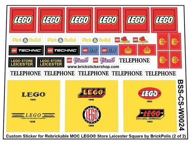 Custom Sticker - LEGO Store Leicester Square door Berthil