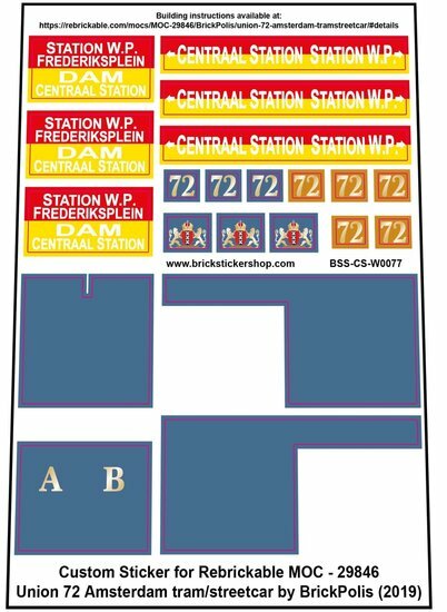 Custom Sticker - Union 72 Amsterdam Tram door Berthil
