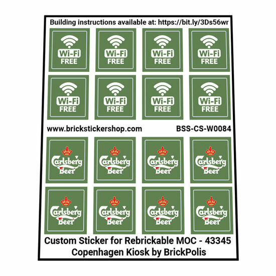 Custom Sticker - Copenhagen Kiosk door Berthil