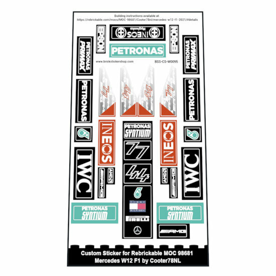 Custom Sticker - Mercedes W12 - F1 2021 by Cooter78nl