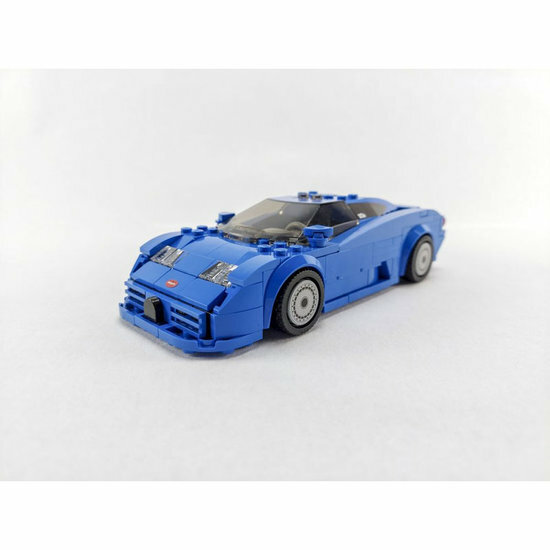 Custom Sticker - Bugatti EB110 GT &amp; EB110 Supersport door SFH_Bricks (Blauwe Version)