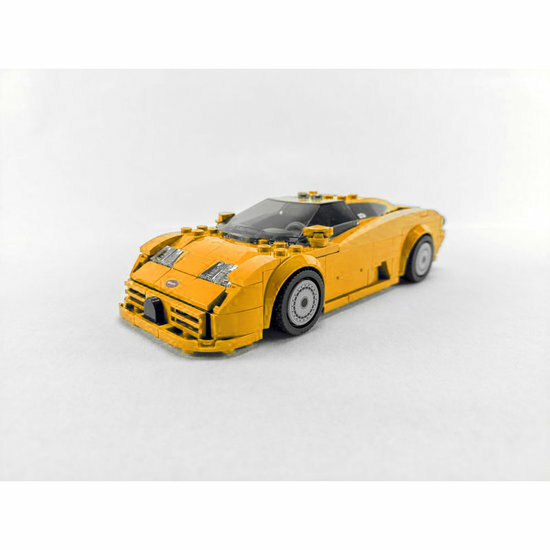 Custom Sticker - Bugatti EB110 GT &amp; EB110 Supersport door SFH_Bricks (Geel Version)