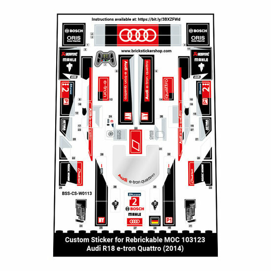 Custom Sticker - Audi R18 e-tron Quattro door SFH_Bricks