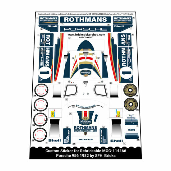 Custom Sticker - Porsche 956 1982 door SFH_Bricks
