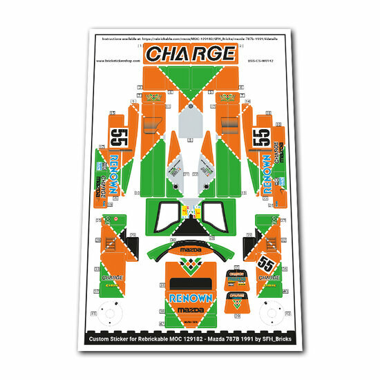 Custom Sticker - Mazda 787B 1991 door SFH_Bricks