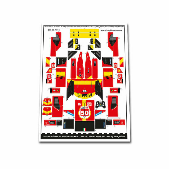 Custom Sticker - Ferrari 499p #50 door SFH_Bricks