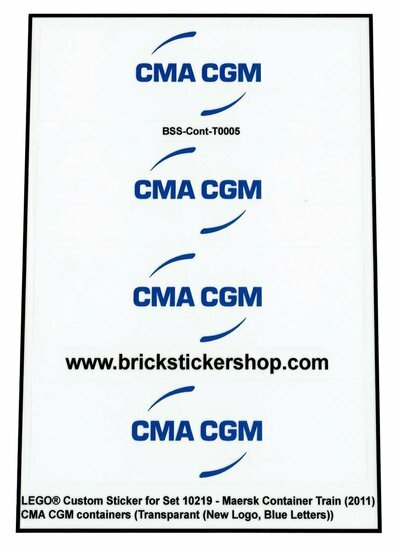 Custom Sticker - Container CMA-CGM (New Logo, Blue Letters)