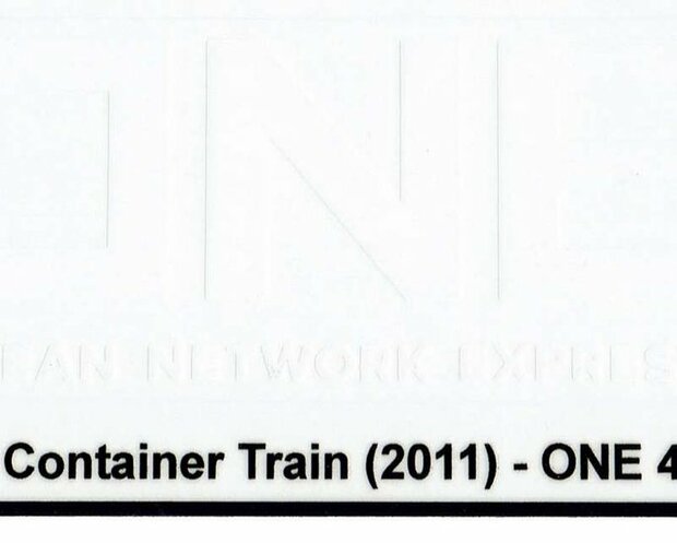 Custom Sticker - Container ONE 40ft containers (Transparant, White Letters)