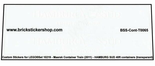 Custom Sticker - Container HAMBURG SUD 40ft