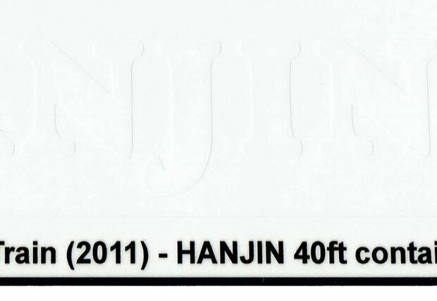 Custom Sticker - Container HANJIN 40ft