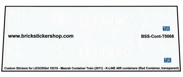 Custom Sticker - Container K-LINE 40ft (Red Container)
