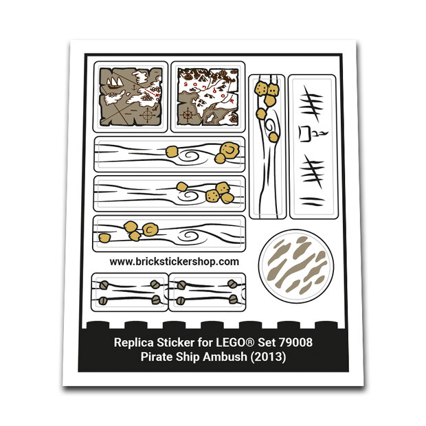 Replacement Sticker for Set 79008 - Pirate Ship Ambush
