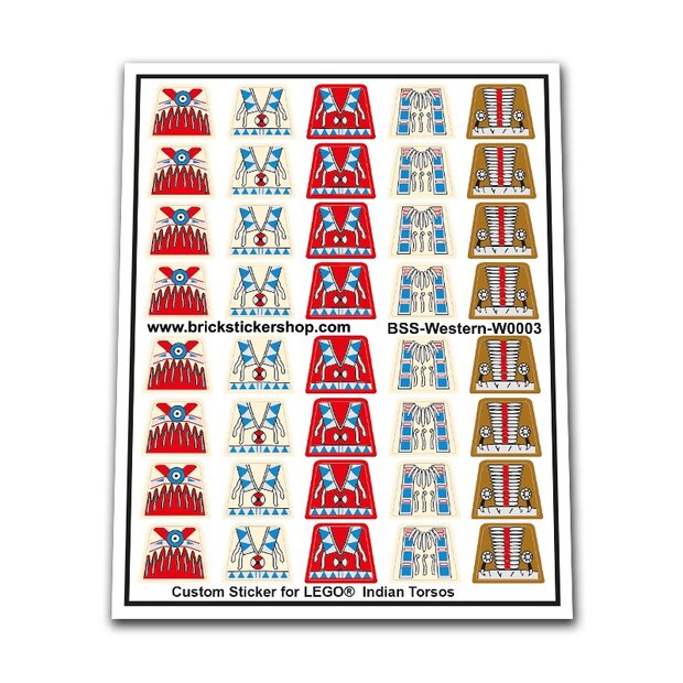 Custom Sticker - Indiaan Torsos